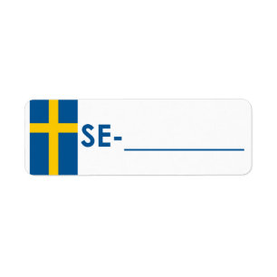 Postcrossing Identifikations-Aufkleber Schweden