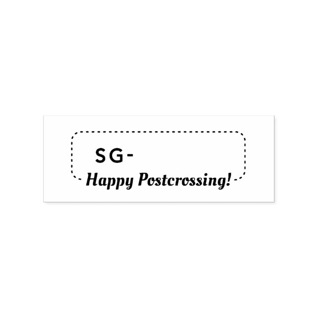 Postcrossing Postcard ID SG Singapore Postcrosser Gummistempel (Prägung)