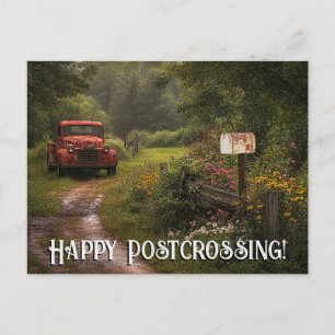 Postcrossing Roter LKW - Postkarte