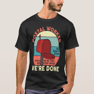 Postdienst für einen Briefträger Cooler Postmeiste T-Shirt
