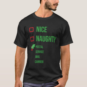 Postdienst Mail Carrier Funny Pajama Weihnachten T-Shirt