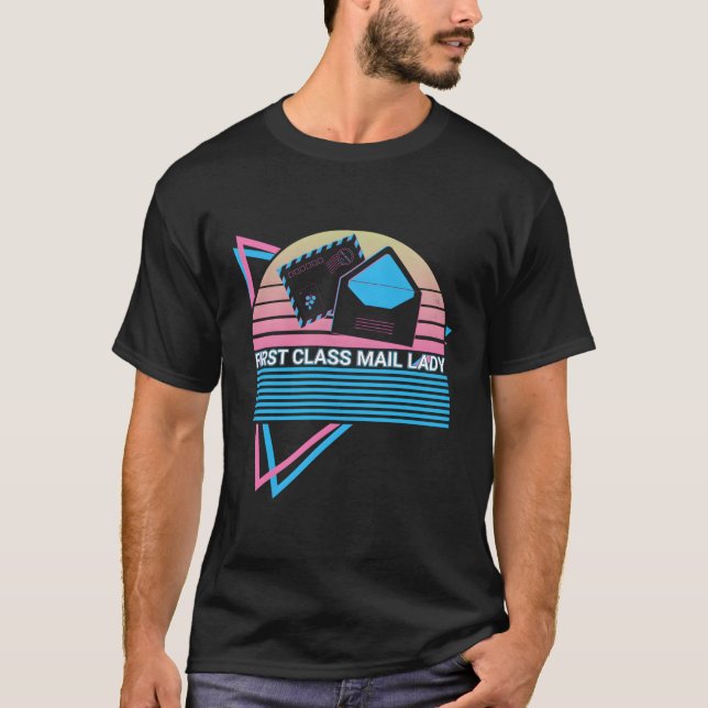 Postdienst Post First Class Mail Lady T-Shirt (Vorderseite)