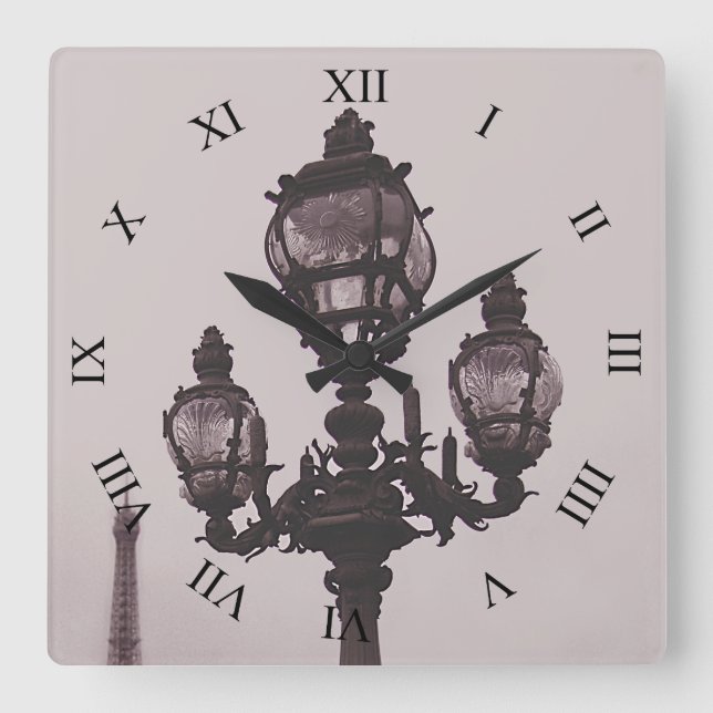 Poste de lampadaire sur Pont Alexandre III Horloge (Recto)