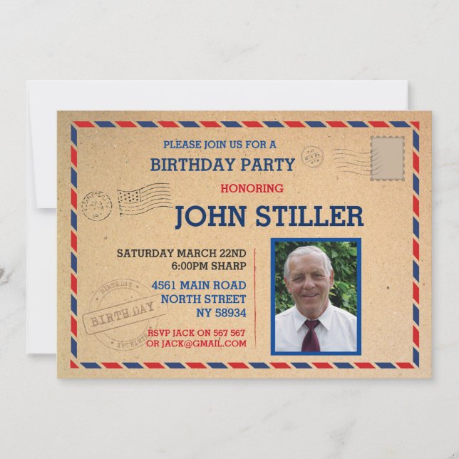 Poste de poste de la carte postale d'anniversaire  (Devant)