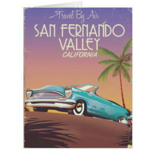 Poste de voyage vintage San Fernando Valley Califo