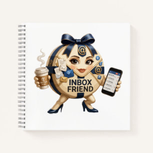 Posteingang Freund Email Enthusiast Maskottchen Ge Notizbuch