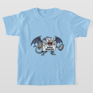 Posteingang-Monster E-Mail-Überlastung Lustige Gra T-Shirt