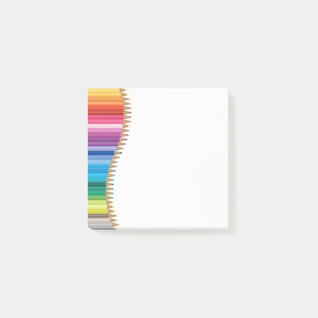 Posten-es-Anmerkung-Farbige Bleistifte Post-it Klebezettel (Vorderseite)