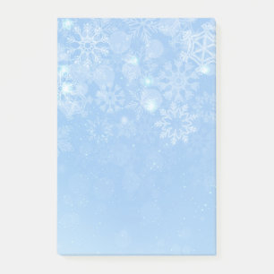 Posten-es-Anmerkung-Feiertag Schneeflocken Post-it Klebezettel
