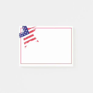 Posten-es-Anmerkung-Patriotischer Stern Post-it Klebezettel