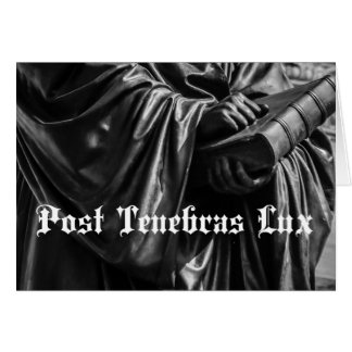 Posten Tenebras Lux-Karten-freier Raum