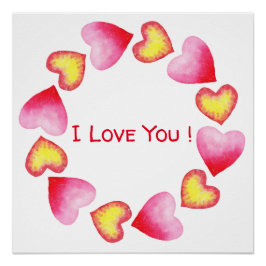 Poster С te romantique Je t'aime Saint Valentin