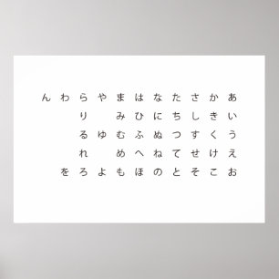 POSTER 五 十 音 (ひ が な)
