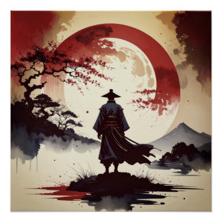 Poster 月下の侍 – Samurai Beneath the Crimson Moon
