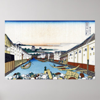 POSTER 江 戸 日 本 橋, 北 斎