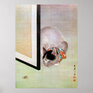 Poster 猫 と 蜘 蛛, 東 Chat et Araignée, Tōkō