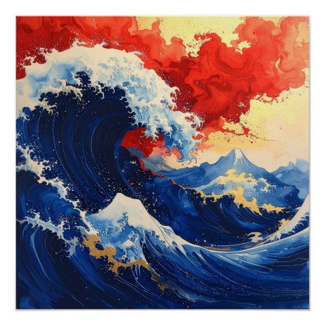 Poster 紅の波 – Crimson Wave (Devant)
