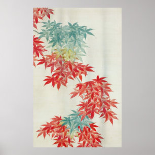 Poster 紅 葉, 其 一 érable japonais, Kiitsu