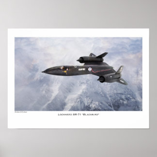POSTER 航空芸術ポスター「ロッキードSR-71ブラックバード」
