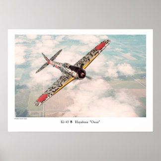 Poster 航空芸術ポスター「中島Ki-43隼オスカー」