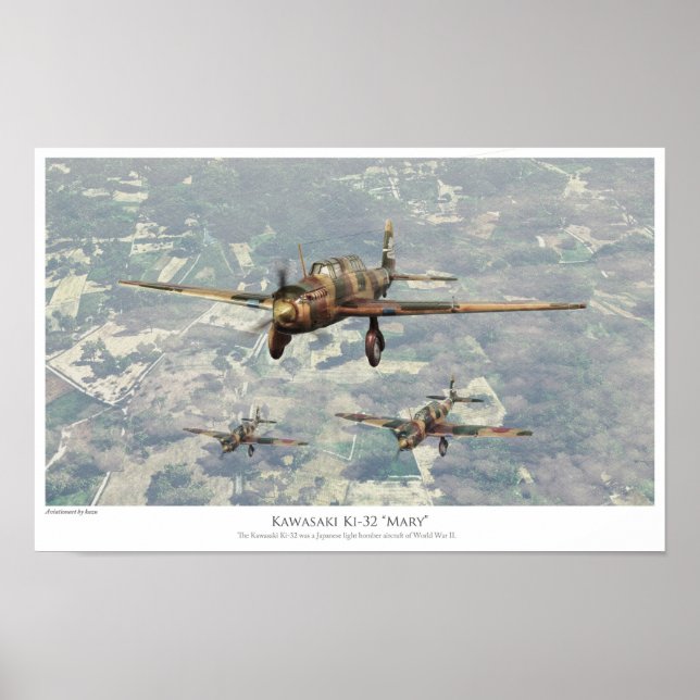 Poster 航 空 芸 術 ポ ♥ タ "川Ki-320000000000000000崎000000000000 (Devant)