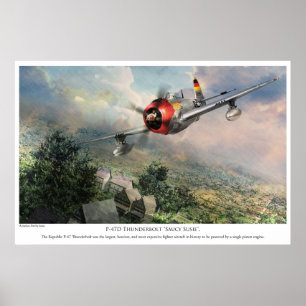 POSTER 航 空 芸 術 ポ タ"P-47Dの"SU"