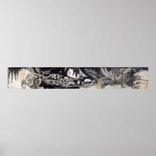 Poster 雲 龍 図, 曾 我 白 Dragon avec Cloud, Sumi-e