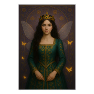 Poster 003_A fairy princess in emerald green.