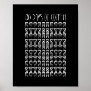Poster 00 jours de café t- heureux 00e jour de l'école