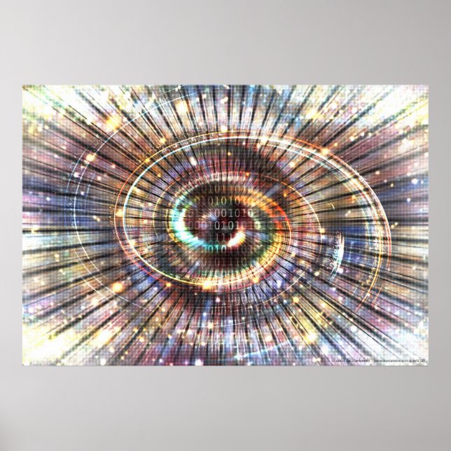 Poster 010010101001010101 (partie 2) | Cyberespace binair (Devant)