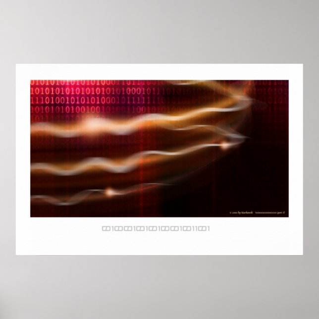 Poster 01001010100101101 | Cyber Monde (Devant)