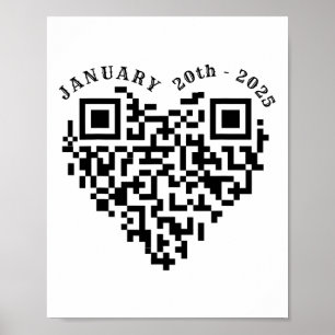 Poster 01-20-2025 Drôle Trump Dance Troll Qr Scan Preside
