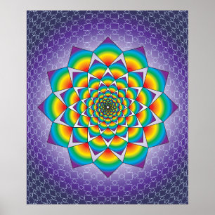 POSTER 04 MANDALA CARRÉ EN TRAIN