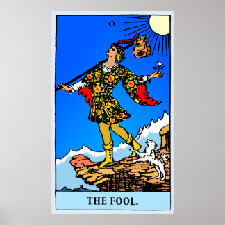 Poster 0 - L'idiot, l'art du Tarot - couleurs énergétique