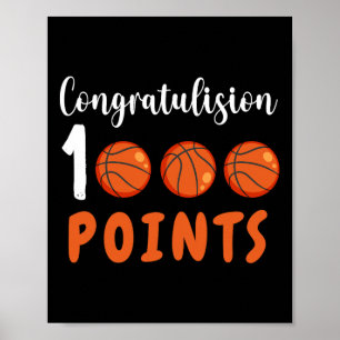 Poster 1000 Points Bysketbyll Scorer High School Bysketby