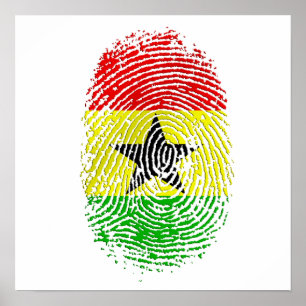 Poster 100% Ghanéen Ghana cadeaux de fierté ADN