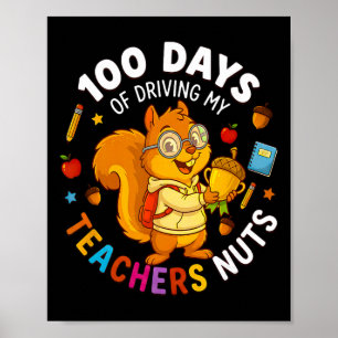 Poster 100 jours à rendre mon professeur fou écureuil étu