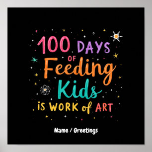 Poster 100 jours d'alimentation des enfants est une œuvre