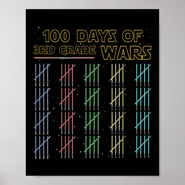 Poster 100 Jours De 3E Année De Guerre 100E Jour D'École (Devant)