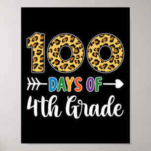 Poster 100 jours de 4e année enseignant élève 100e jour s