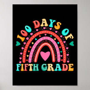 Poster 100 Jours De 5E Année Enseignant Enfants 100E Jour