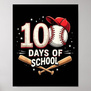 Poster 100 Jours De Baseball Scolaire 100E Jour D'École