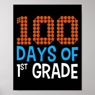 Poster 100 jours de basketball de première année Sport 10