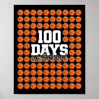 Poster 100 Jours De Basketball Scolaire 100E Jour Thé Sco
