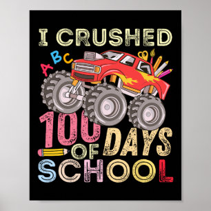 Poster 100 Jours De Camion Monster À L'École 100E Jour