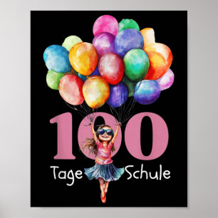 Poster 100 Jours De Célébration Scolaire Tenue Enfants, F