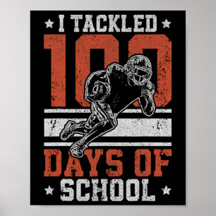 Poster 100 Jours De Football Scolaire 100E Jour Pour Garç