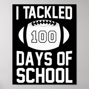 Poster 100 Jours De Football Scolaire 100E Jour Pour Garç