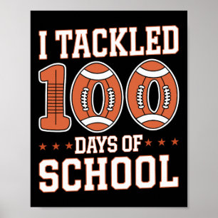 Poster 100 Jours De Football Scolaire Garçons Enfants Enf