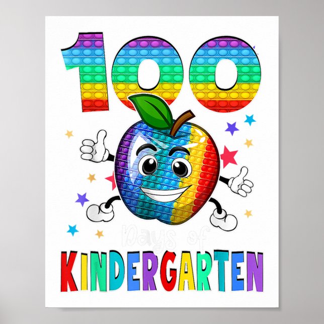 Poster 100 Jours De Maternelle École Joyeux 100E Jour Po (Devant)